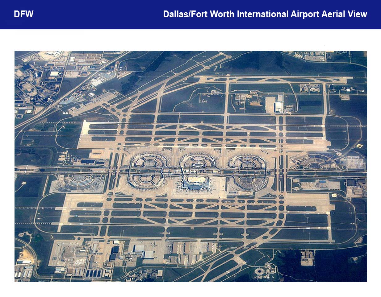 Dallas Fort Worth Airport Aerial View